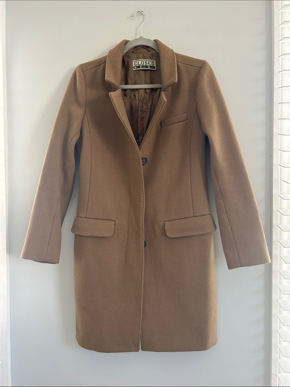 Closed Vintage Camel Single-Breasted Coat